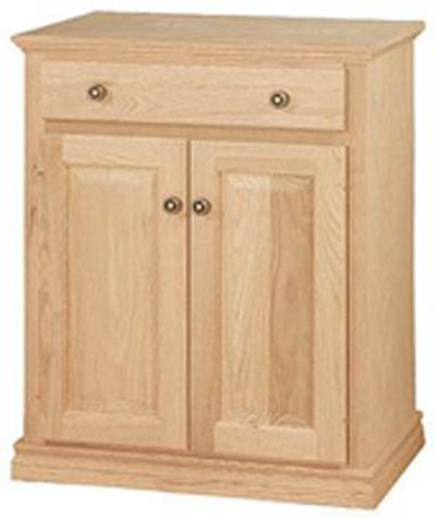 Unfinished Traditional Two Door One Drawer Microwave Cart 29 1