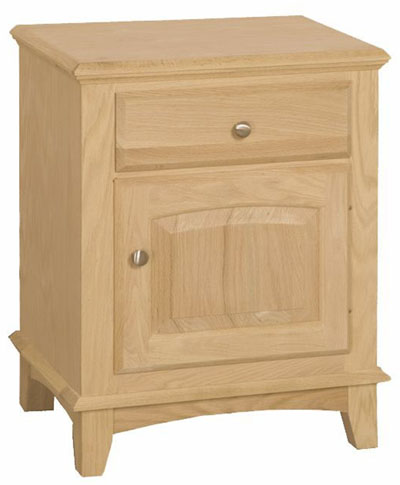 UNFINISHED ONE DOOR / ONE DRAWER NIGHT STAND