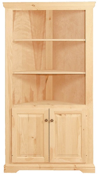 UNFINISHED TRADITIONAL TRADITIONAL TWO DOOR CORNER CUPBOARD - 26