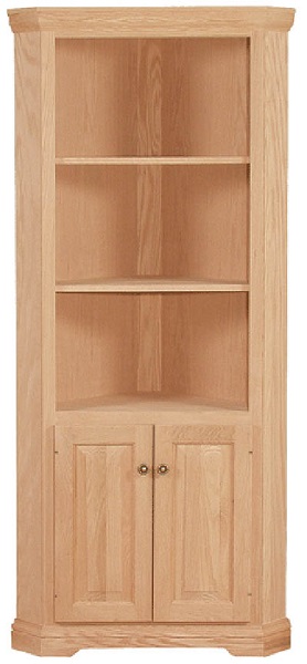 Unfinished Traditional Two Door Corner Cupboard 29 Unfinished