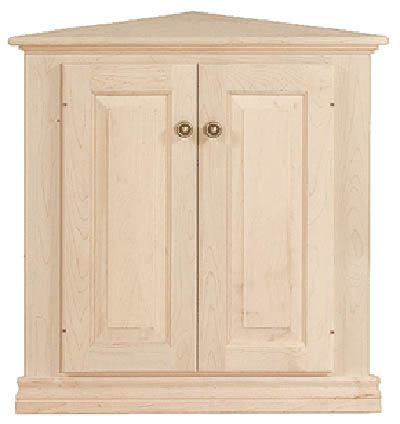 UNFINISHED TRADITIONAL TWO DOOR CORNER CABINET- 22
