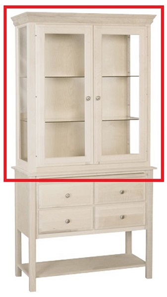 UNFINISHED CHINA HUTCH: Unfinished Furniture