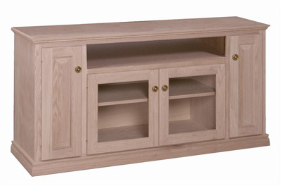 UNFINISHED TRADITIONAL PLASMA TV CABINET - RAISED PANEL ...